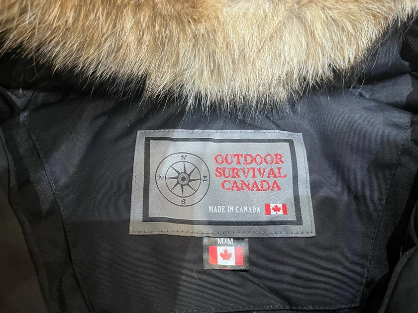 Outdoor Survival Canada Mens Desna -40 Down Bomber Jacket - Orca Black, Medium - ON DISPLAY