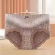 Women's Plus Size Nylon Lace Mid-Waist Slimming Briefs Shaping Underwear