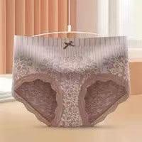 Women's Plus Size Nylon Lace Mid-Waist Slimming Briefs Shaping Underwear