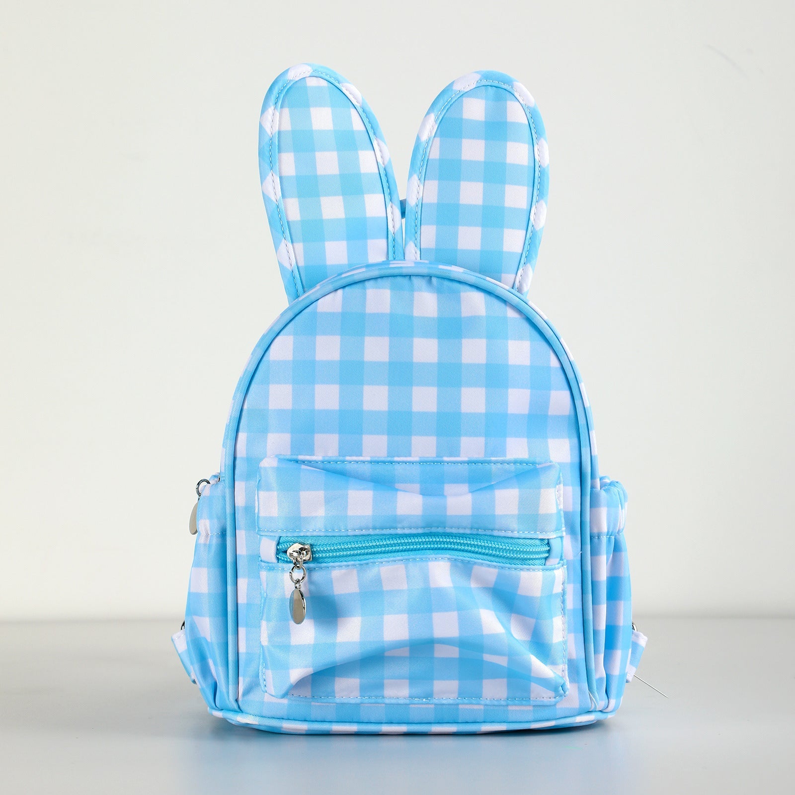 Gingham Bunny Ear Mini Backpack – Cute Plaid Bag for Girls (4 Colours)