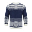 Men's Crewneck Pullover Sweater Unisex Fair Isle Long Sleeve Knitted Sweater