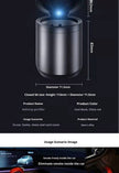 Black Rechargeable Ashtray Air Purifier with Lid & USB-C Charging
