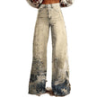 Graphic Printed Bell Bottom Pants for Women – 3D Print Flare Denim Trousers