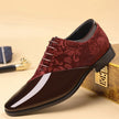 Men's Shiny Pointed-Toe Business Dress Shoes – PU Leather | Canada & USA
