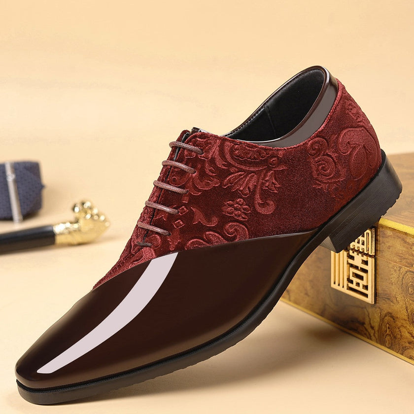 Men's Shiny Pointed-Toe Business Dress Shoes – PU Leather | Canada & USA