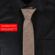 Men's Slim 6cm Cotton Necktie – Solid Color Arrow Tie for Business & Formal Wear | Canada & USA