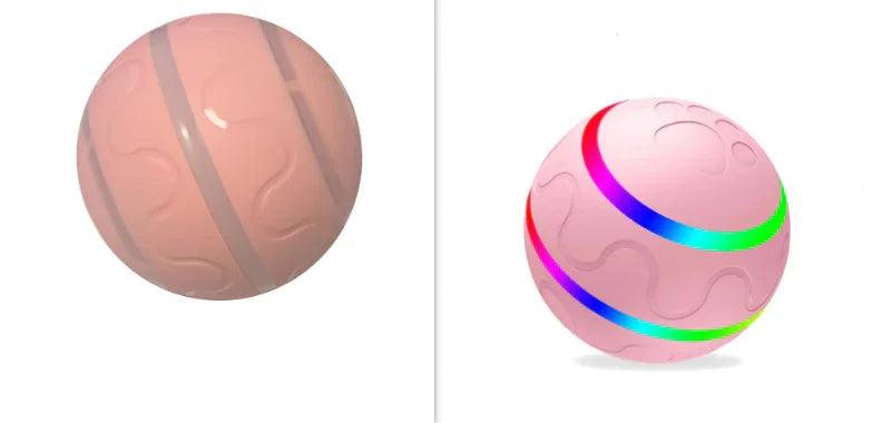 Smart Self-Rotating Cat Ball Toy – USB Rechargeable, LED Light, Remote Control Option | Yellow, Pink, Orange