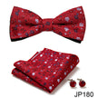 Men's Jacquard Bow Tie Set – Bow Tie, Pocket Square & Cufflinks | 36 Colors | Canada & USA