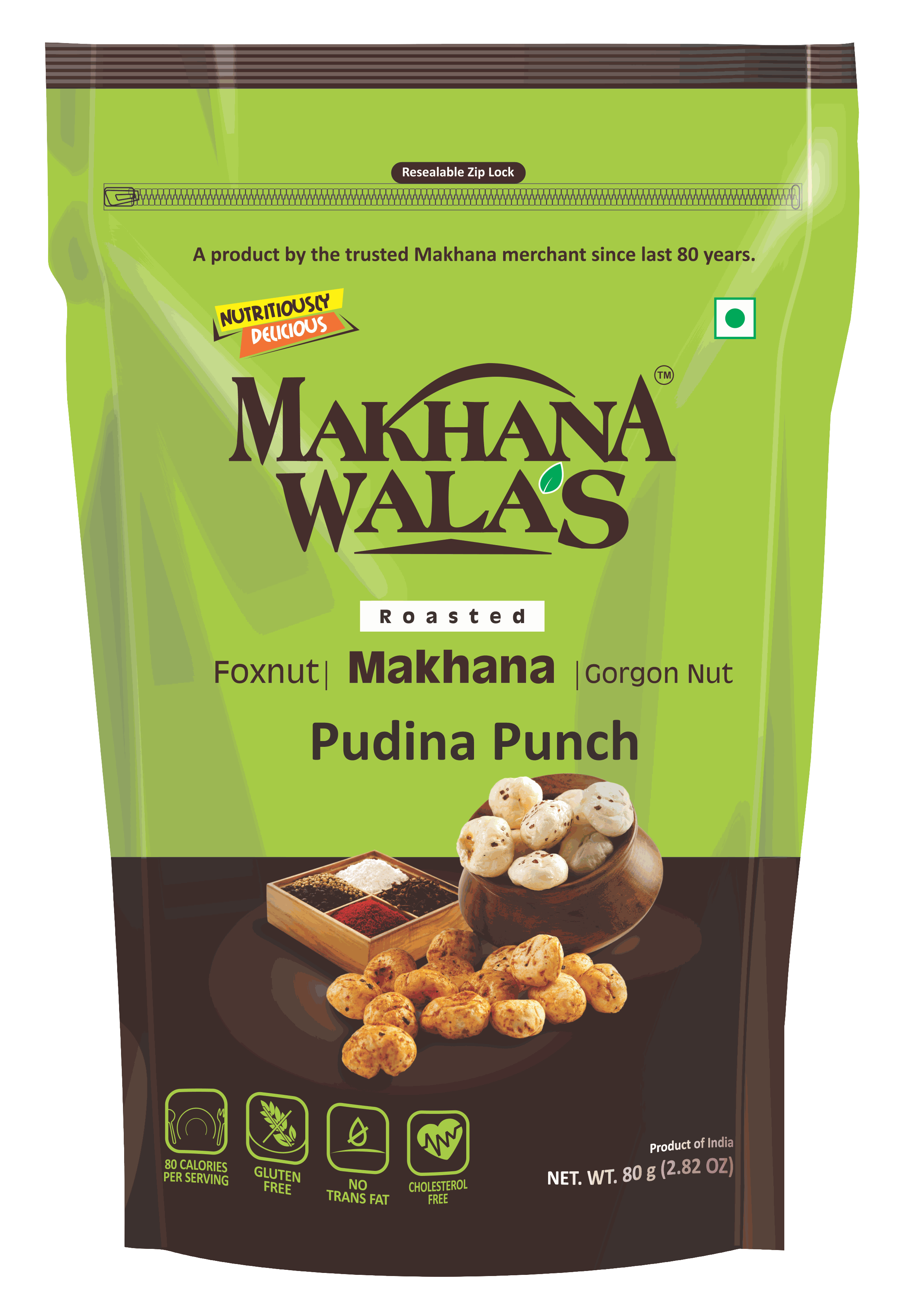 Makhana Walas Pudina Punch Roasted makhana 60g