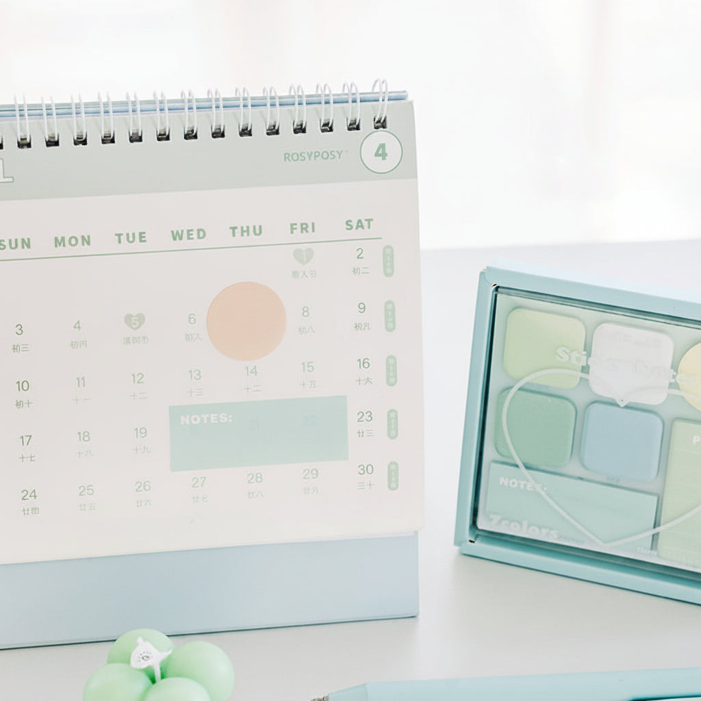 Eyeshadow Palette-Style Sticky Notes Set – 210 Sheets, 7 Colors