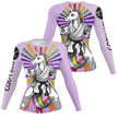 Printed Slim Fit Long Sleeve Workout Tops for Women