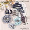 Coffee Series Hair Barrette Combination Set – Plastic Resin Hair Clips for Women