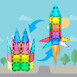 PicassoTiles - PicassoTiles 32pc Rocket Magnetic Tile Building Set