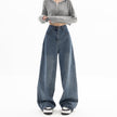 High Waist Straight Wide Leg Blue Jeans for Women – Sizes M to 4XL