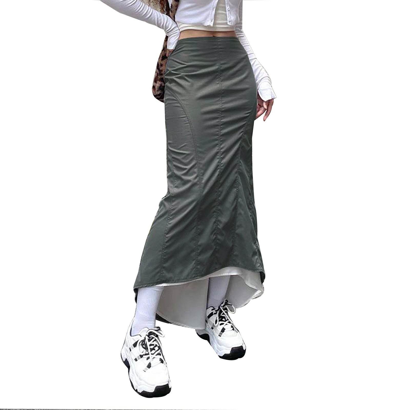Casual Millennium Style Irregular Hip Bag Irregular Fishtail Skirt