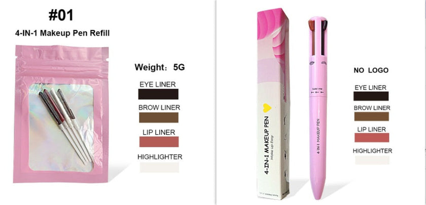4-in-1 Makeup Pen – Eye Liner, Brow Liner, Lip Liner & Highlighter