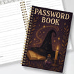Witchy Password Book – A5 Spiral Notebook with Mystical Cover (Multicolour)