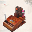 Rosewood Wooden Cigarette Case with Automatic Cigarette Holder