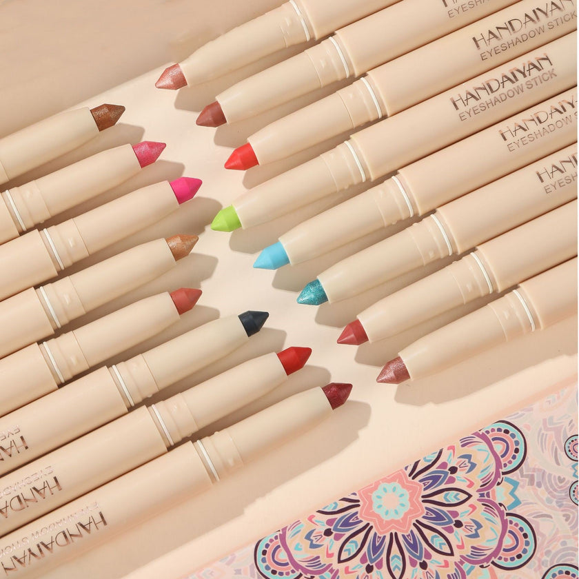 22-Shade Eye Shadow Stick Pen – Dual-Use Eyeliner & Eyeshadow, 22 Colors