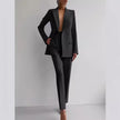 Women's Business Casual Suit Set – Long Sleeve Blazer & Slim Trousers | Canada & USA