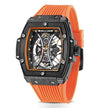 Men's Tonneau Fashion Trend Silicone Strap Luminous Sports Watch