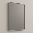 Rounded-Corner Rectangular Bathroom Vanity Mirror — Slim Metal Frame (Matte Black, Brushed Nickel, Brushed Gold)