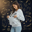 Women's Casual Cat Print Hoodie With Big Pocket for Pet Lovers