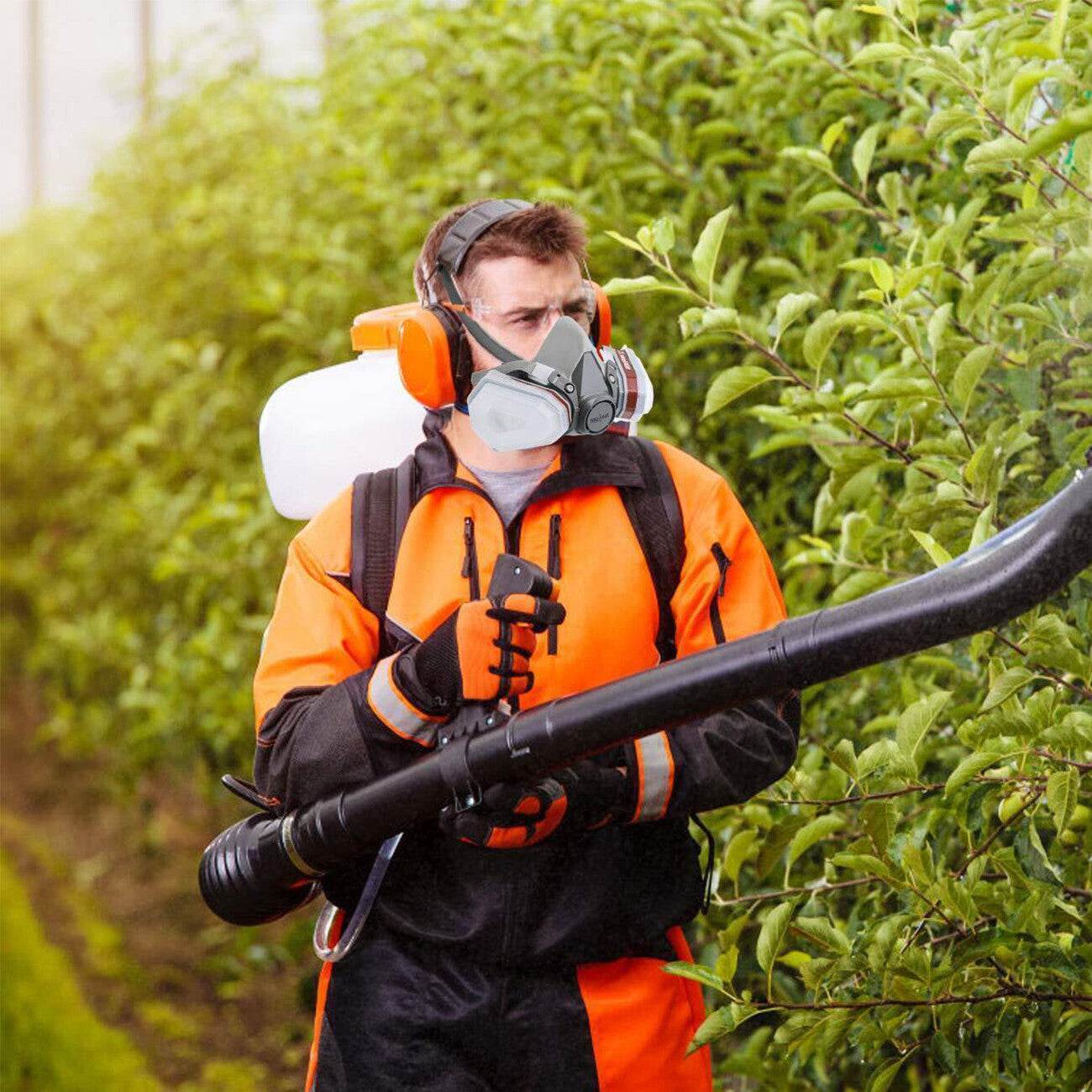 7in1 Half Face Gas Mask Facepiece Spray Painting Respirator Reusable Safety protective mask