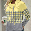New Fashion Women's Pile Collar Printed Hoodie Pullover Top