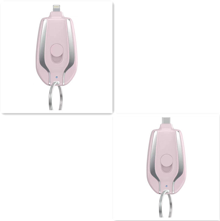 Keychain Power Bank 1500mAh – Portable Emergency Charger for iPhone & USB-C