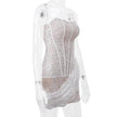 Strapless Lace Tube Top Corset Dress Party Women Fashion And Charming Slim fit Mini Dress  for Evening Party Cocktail.