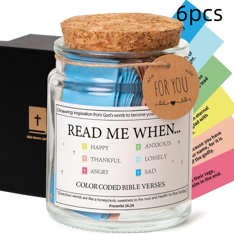 Bible Verses In A Jar – 90 Scripture Cards Glass Jar (Colours A, B, C)