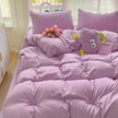 Class A Washed Cotton Four-piece Set Pure Color Duvet Cover Sheets