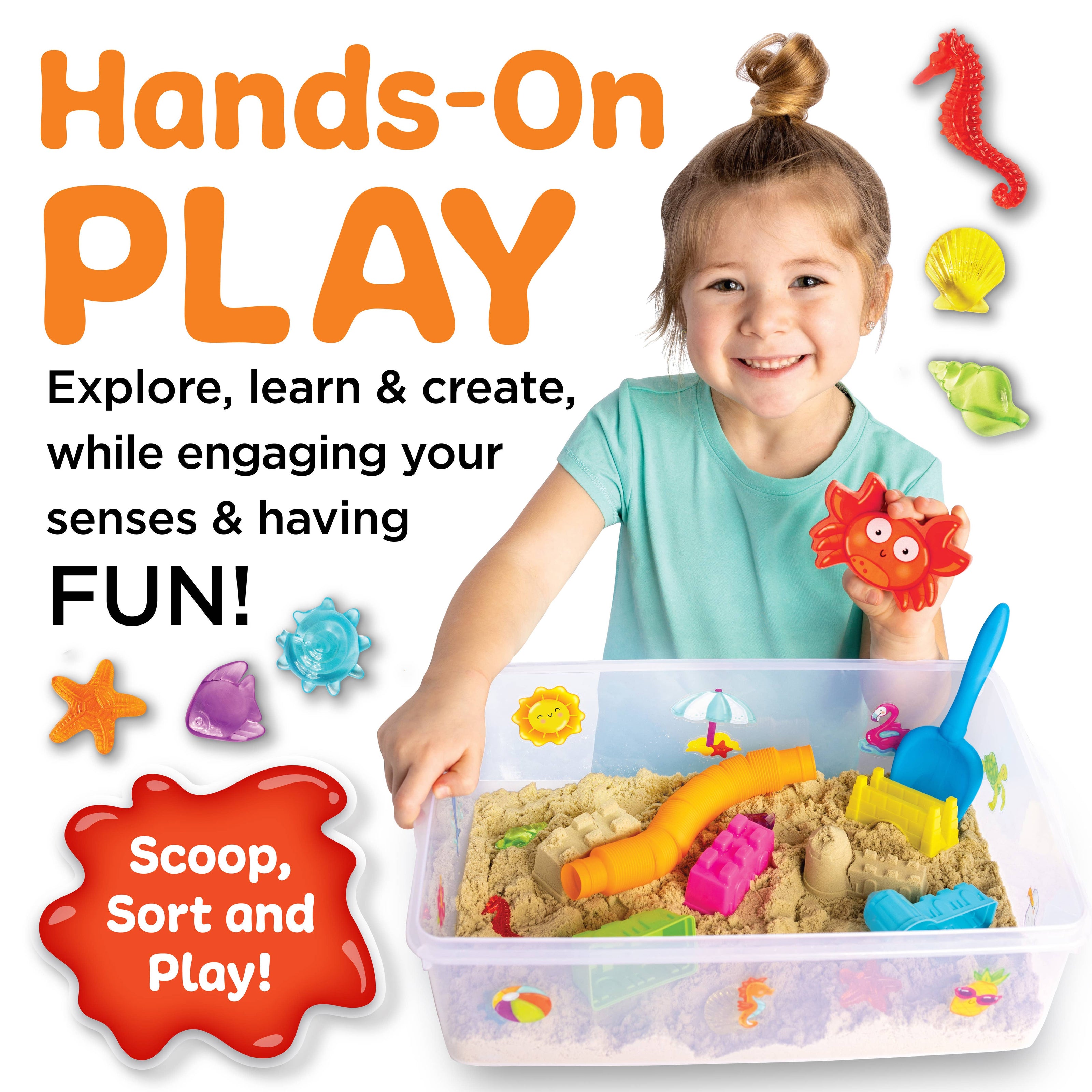 Faber-Castell / Creativity for Kids - Sensory Bin Beach Activity Bin for Kids