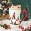 Christmas Large Capacity Nordic Christmas Tall Hat Ceramic Relief Mug Cup