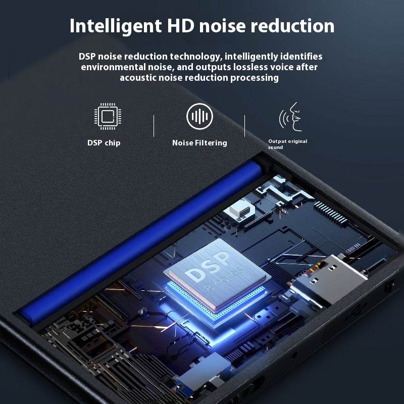 Smart Voice Recorder HD Noise Reduction Ultra-thin Portable Voice Activated Audio Recorder