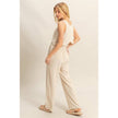 Cotton Sleeveless Top And Pants Set | Cream