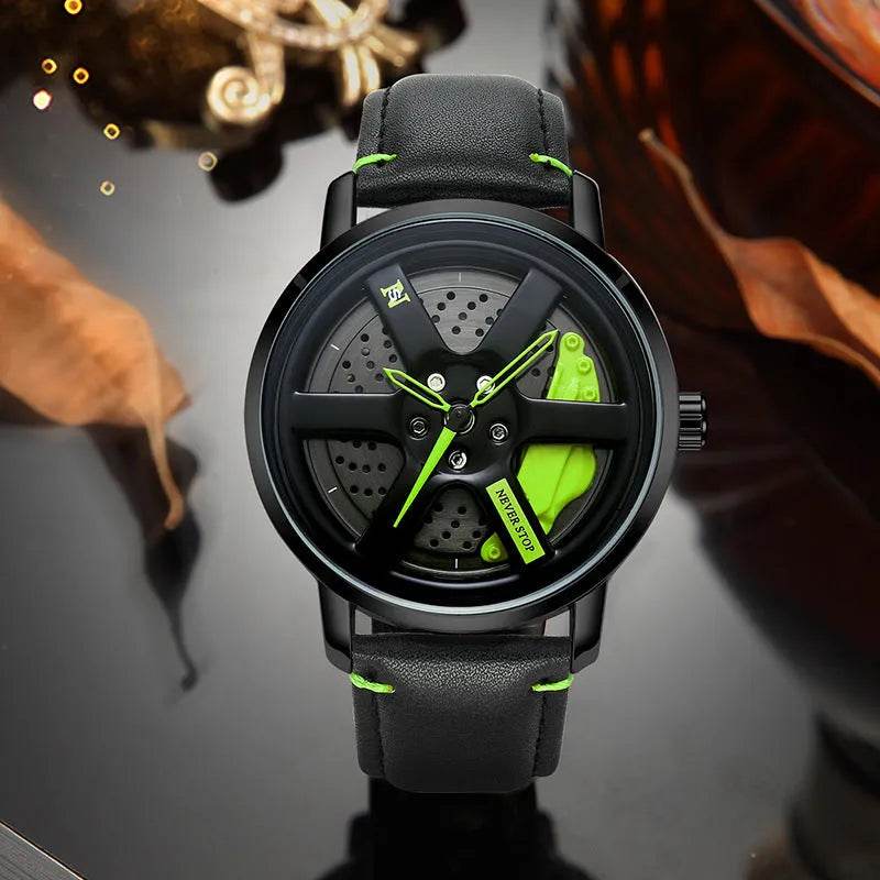 Quartz Men's Mesh Strap Trendy Unique Dial Watch