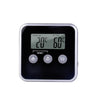 Kitchen Probe Thermometer with Timer, 1m Cable, 0°C to 250°C, Stand Hang Magnet, Black and White