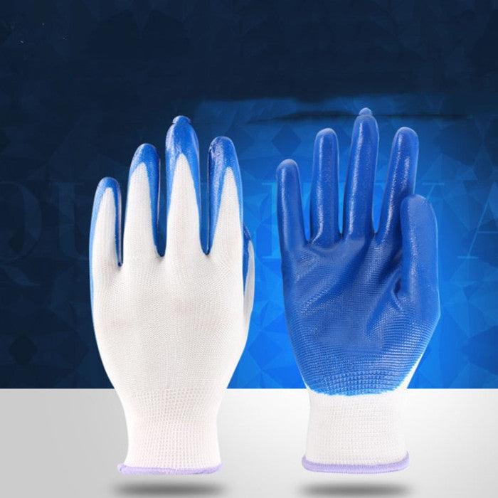 Nitrile Impregnated Work Gloves – Oil-Resistant Anti-Slip 13-Needle Nylon Gloves for Precision & Logistics
