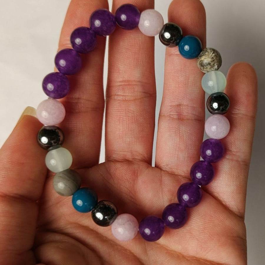 Boho Style 8mm Beaded Gemstone Bracelet Unisex