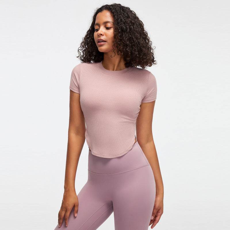 Nude feel Short-sleeved Workout Top Running gym top women