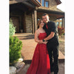 Women's Lace Backless Dinner Host Graduation Party Dress
