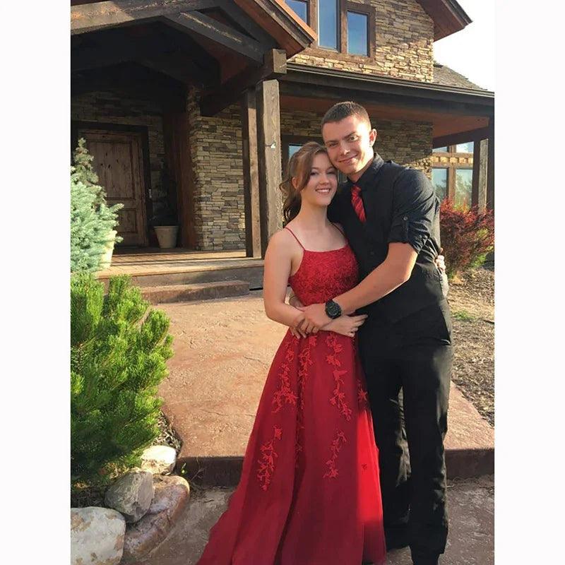 Women's Lace Backless Dinner Host Graduation Party Dress