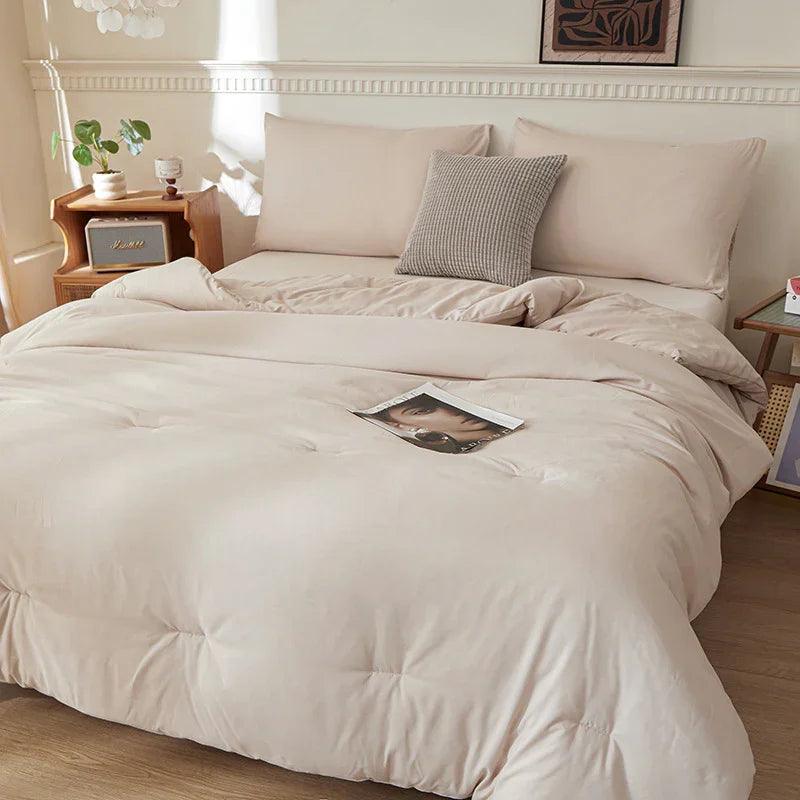Cross-border Synthetic Quilt Four Seasons Duvet Insert Washed Cotton Brushed Duvet Insert Factory Foreign Trade Wholesale