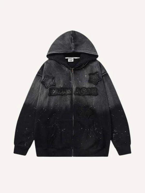 Men's Loose Casual Printed Hooded Sweatshirt