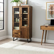 Armoire Arezzo en bois de manguier portes vitrées