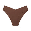 Women's Seamless Ice Silk Briefs with V-Waistband for Everyday Comfort