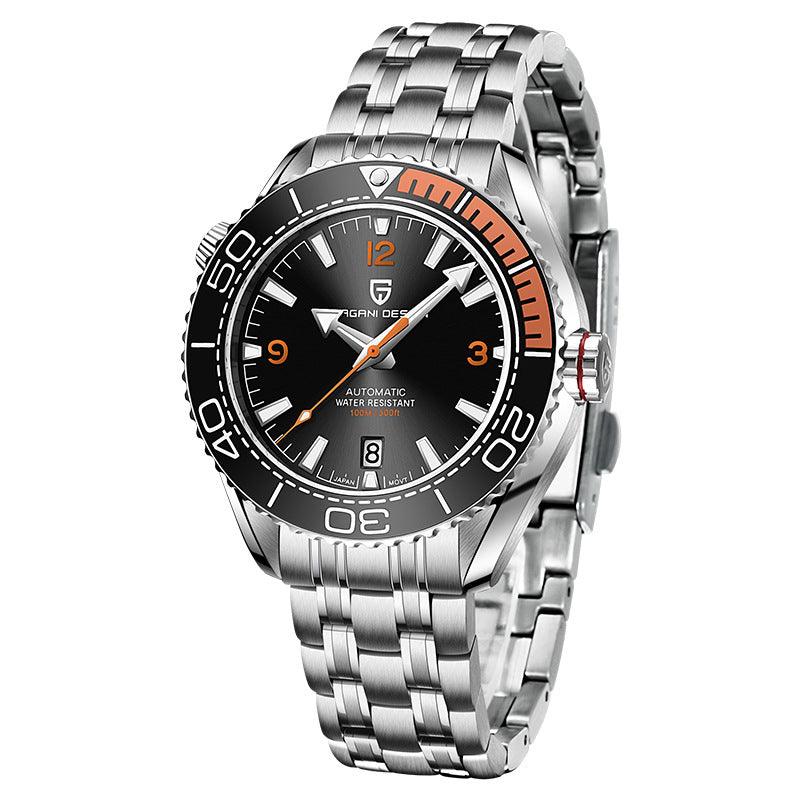 Men's Luminous Mechanical Watch Rotatable Bezel Sports Watch