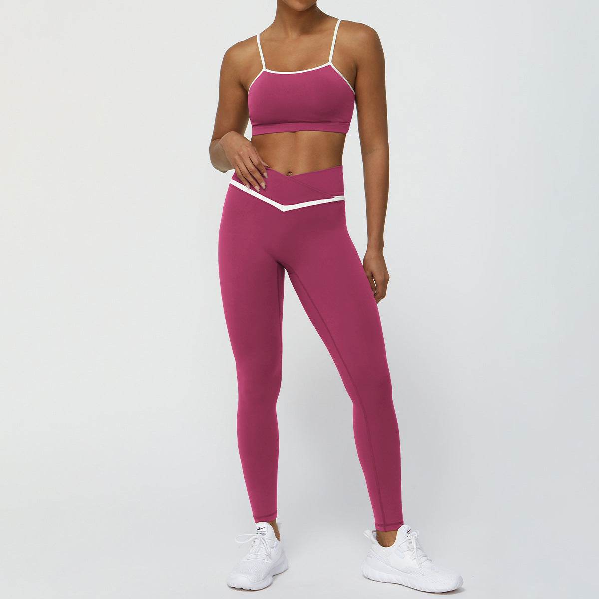 Women's 2-Piece Workout Set – Yoga & Running Outfit (Top + Shorts or Pants)